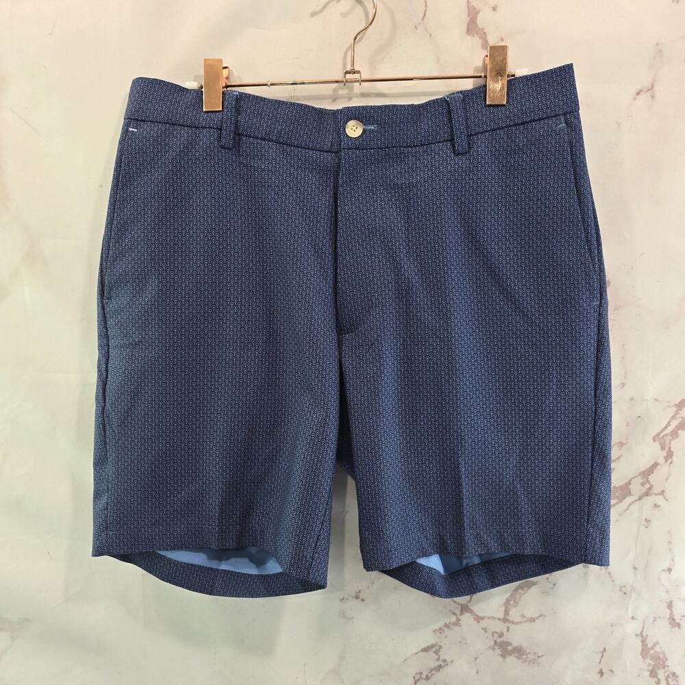 Peter Millar Shorts Mens 31 Blue Navy Stretch Bermuda Golf 6.5 Inch Eb503 Eb83